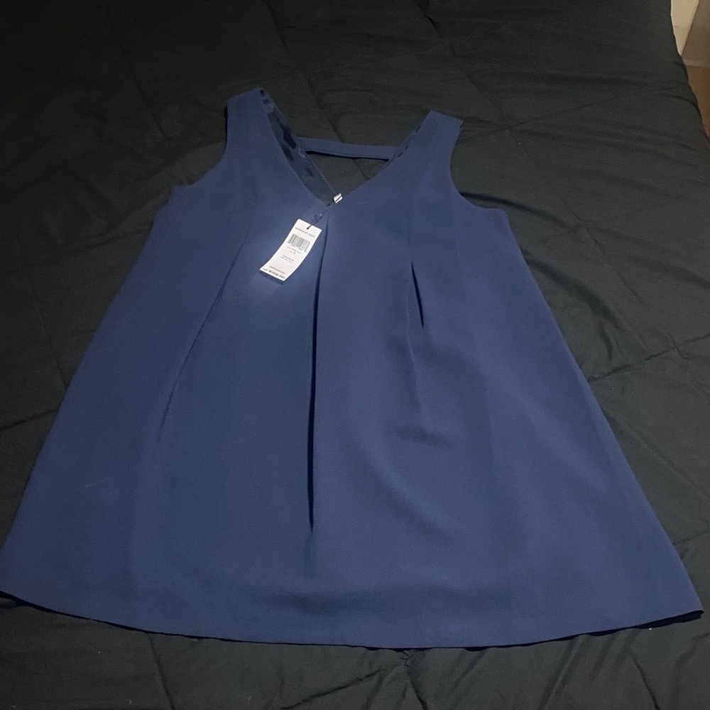 BCBG Sleeveless Navy Dress
